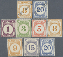 ** Malaiischer Staatenbund - Portomarken: 1945/1949, Malayan Postal Union Postage Dues Complete Set Of - Federated Malay States