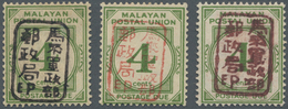 * Malaiischer Staatenbund - Portomarken: Japanese Occupation, Postage Dues, 1942, 4 C. Green With Blac - Federated Malay States