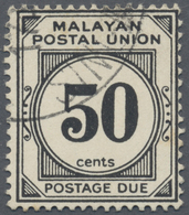 O Malaiischer Staatenbund - Portomarken: 1966 Malayan Postal Union Postage Due 50c. Black, Wmk Multipl - Federated Malay States