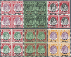 ** Malaiische Staaten - Britische Militärverwaltung: 1945, Straits Settlements KGVI Definitives With Op - Malaya (British Military Administration)