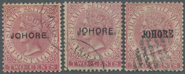 O Malaiische Staaten - Johor: 1885/1886, Straits Settlements QV 2c. Pale Rose With Opt. 'JOHORE' In Ty - Johore
