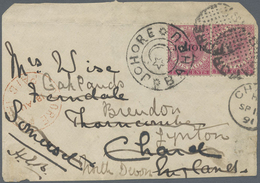 Brfst/Br Malaiische Staaten - Johor: 1891-94 Johore Local Rate 2c.: Front Of Cover 1891 To England (and Redir - Johore