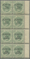 */** Malaiische Staaten - Johor: 1891, Straits Settlements QV 24c. Green With Opt. 'JOHOR / Two / CENTS' - Johore