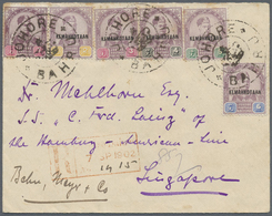 Br Malaiische Staaten - Johor: 1902 Registered Cover From Johore Bahru To A Passenger Onboard HAPAG Shi - Johore