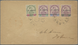 Br Malaiische Staaten - Johor: 1894, Sultan Abu Bakar Complete Surcharges Set Of Four Used On Local Cov - Johore