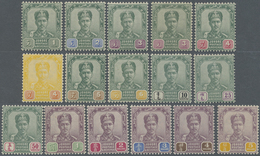 ** Malaiische Staaten - Johor: 1896/1899, Sultan Ibrahim Complete Set Of 16 With Both Shades Of 3c., Mi - Johore