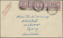 Br Malaiische Staaten - Johor: 1938 Airmail Cover From Kota Tinggi To Australia Franked By 1922 5c. Str - Johore