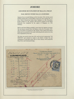 Br Malaiische Staaten - Johor: Japanese Occupation, 1942, 8 C. Tied "JOHORE BHARU 14 JAN 1942" On Cover - Johore