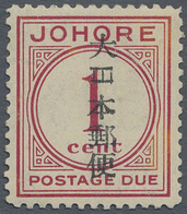 * Malaiische Staaten - Johor: Japanese Occupation, 1942, Postage Due Stamps With S. L. "dainipponyubin - Johore