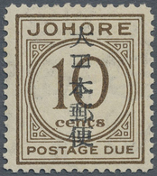 * Malaiische Staaten - Johor: Japanese Occupation, 1942, Postage Due Stamps With S. L. "dainipponyubin - Johore