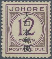 * Malaiische Staaten - Johor: Japanese Occupation, 1942, Postage Due Stamps With S. L. "dainipponyubin - Johore