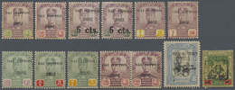 * Malaiische Staaten - Johor: Johore, Fiscals, 1942, 10 Values Ex 6 C.-$5 Unused Mounted Mint, Also Pa - Johore