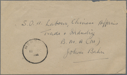 Br Malaiische Staaten - Johor: BRITISH MILITARY ADMINISTRATION: 1945 (18.10.), Stampless Cover Of The F - Johore