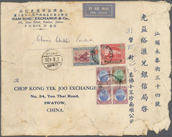 Br Malaiische Staaten - Johor: 1950 POSTAL USE Of Johore REVENUE STAMP $25 Red & Brown Along With Johor - Johore