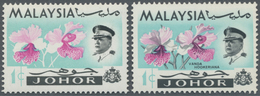 ** Malaiische Staaten - Johor: 1965, Orchids 1c. 'Vanda Hookeriana' With BLACK OMITTED (orchids Name An - Johore