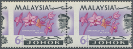 ** Malaiische Staaten - Johor: 1965, Orchids 6c. 'Spathoglottis Plicata' Horizontal Pair With Vertical - Johore