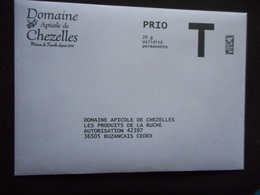 ENVELOPPE Réponse "T" Prio 20 G (DOMAINE APICOLE CHEZELLES - Buste Risposta T