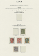 O Malaiische Staaten - Kedah: 1899-1909 Group Of 23 Stamps And A P/s Cut-out Used In Alor Star And Can - Kedah