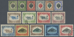 O Malaiische Staaten - Kedah: 1912 Definitives Complete Set Of 14 Plus A 2nd 1c. (bright Green), Wmk C - Kedah