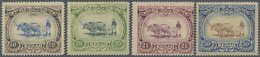 * Malaiische Staaten - Kedah: 1921, 'Malay Ploughing' Four Different Values (10c., 20c., 21c. And 50c. - Kedah