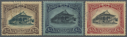 O Malaiische Staaten - Kedah: 1924/1926, 'Council Chamber' $2, $3 And $5 With Wmk. CROWN TO LEFT OF CA - Kedah