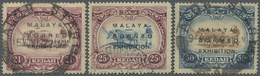 O Malaiische Staaten - Kedah: 1922, Malaya-Borneo Exhibition Complete Set Of Three With Opt. In Type I - Kedah