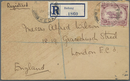 Br Malaiische Staaten - Kedah: 1928, 21 C. Tied "BEDONG KEDAH 16 NO 28" Ro Registered Cover To London, - Kedah