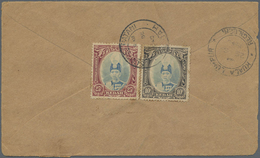 Br Malaiische Staaten - Kedah: 1940, 10 C Ultramarine/sepia And 25 C Ultramarine/purple, Mixed Franking - Kedah