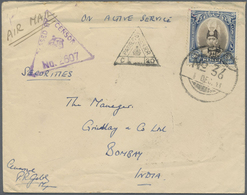 Br Malaiische Staaten - Kedah: 1941, 50 C Brown/blue, Single Franking On Airmail Cover From The Indian - Kedah