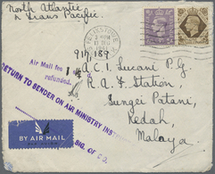 Br Malaiische Staaten - Kedah: JAPANESE OCCUPATION: 1941 (13.12.), Incoming Airmail Cover From Felixsto - Kedah