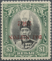 * Malaiische Staaten - Kedah: Japanese Occupation, 1942, "Dai Nippon / 2602" Ovpts., $1, Overprint Inv - Kedah
