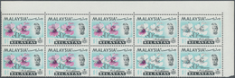 ** Malaiische Staaten - Kelantan: 1965, Orchids 1c. 'Vanda Hookeriana' Block Of Ten From Upper Right Co - Kelantan