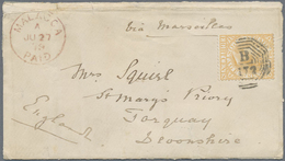 Br Malaiische Staaten - Malakka: 1879 Cover To Torquay, England Via Marseilles Franked By Straits Settl - Malacca