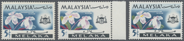 ** Malaiische Staaten - Malakka: 1965, Orchids 5c. 'Paphiopedilum Niveum' With YELLOW OMITTED (flower) - Malacca