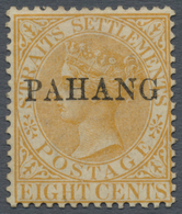 * Malaiische Staaten - Pahang: 1889 8c. Orange, Wmk Crown CA, Optd. "PAHANG" Type 1, Mounted Mint With - Pahang