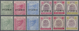 * Malaiische Staaten - Pahang: 1891/1899, Tiger And Tiger Head Sets Of Three Without And With Black SP - Pahang