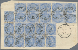 Brfst Malaiische Staaten - Pahang: 1894 KUANTAN P.O.: Straits Settlements 1883 5c. Blue Block Of 10 And Bl - Pahang