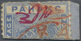 Brfst Malaiische Staaten - Pahang: 1897, Tiger 5c. Blue BISECTED Horizontally (upper Half) With Red Ms. Su - Pahang