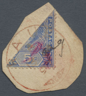 Brfst Malaiische Staaten - Pahang: 1897 2c. On Half Of 5c. Blue, Initialled "JFO", Bar Across "5" And New - Pahang