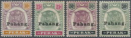 * Malaiische Staaten - Pahang: 1898, Perak Tiger Head Stamps Optd. 'Pahang' In Black Complete Set Of F - Pahang