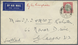 Br Malaiische Staaten - Pahang: 1935-41 $2 Green & Scarlet Used On Airmail Cover From Ipoh To Glasgow, - Pahang