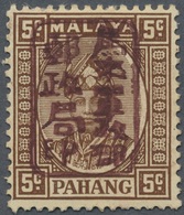 * Malaiische Staaten - Pahang: General Issues, 1942, Small Seal In Brown On Pahang 5 C., Unused Mounte - Pahang