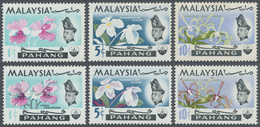 ** Malaiische Staaten - Pahang: 1965, Orchids The Three Known Different Values With MISSING COLOURS Inc - Pahang