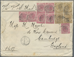 Br Malaiische Staaten - Penang: 1887 Triple-weight Cover From Penang To England 'Per Parcel Mail', Fran - Penang