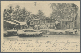 Malaiische Staaten - Penang: 1901 (10.4.), Picture Postcard 'Penang, Goodstraffie On Rivers' Bearing - Penang
