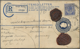 GA Malaiische Staaten - Penang: 1931 SUNGEI BAKAP: Straits Settlements Postal Stationery Registered Env - Penang