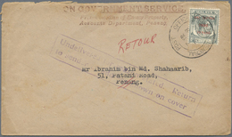 Br Malaiische Staaten - Penang: Japanese Occupation, Penang, 1942, Red "DAI NIPPON 2602 PENANG" On KGVI - Penang