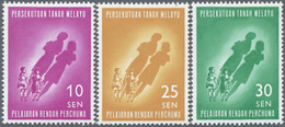 ** Malaiischer Bund: 1961, Introduction Of Free Primary Education 11 Different Imperforate COLOUR TRIAL - Federation Of Malaya