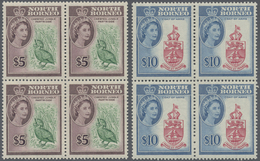 ** Nordborneo: 1961, QEII Pictorial Definitives Complete Set Of 16 In Blocks Of Four, Mint Never Hinged - Borneo Del Nord (...-1963)