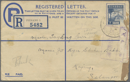 GA Malaiische Staaten - Penang: General Issues, Used In Penang, 1943, Perak Registration Envelope 15 C. - Penang